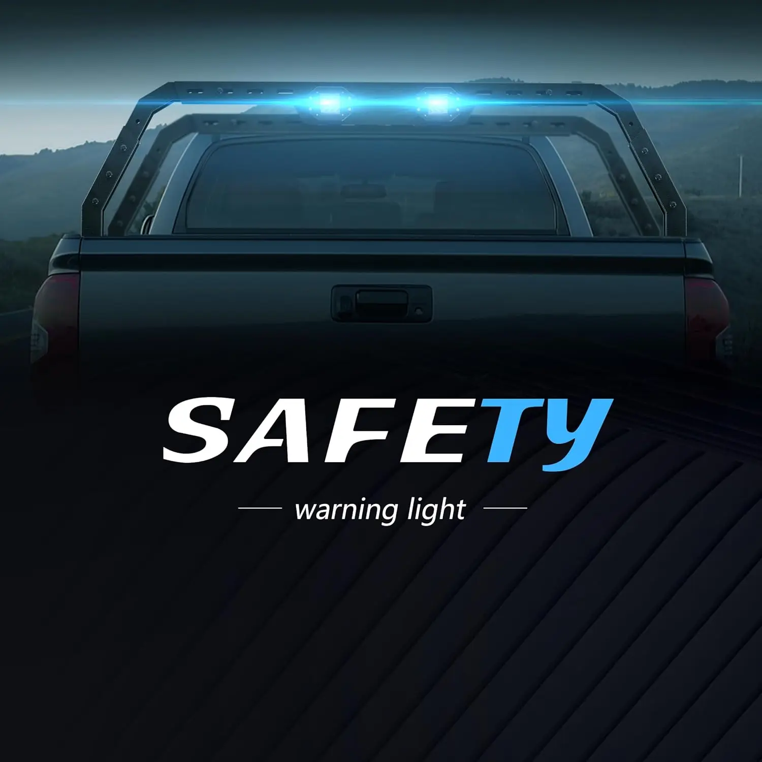 Adjustable 500 LBS Truck Cargo Carrier Bed Rack 2 LED Light Bar Roof Rack Car Mount Toyota Tacoma Jeep Gladiator JT Kayak