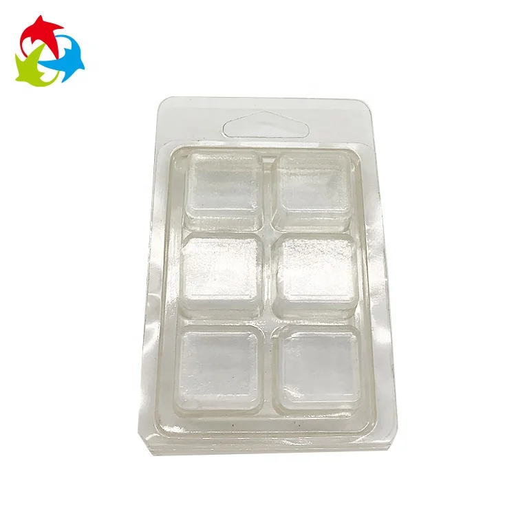 
Rectangle clear cheap wax tart clamshell packaging 