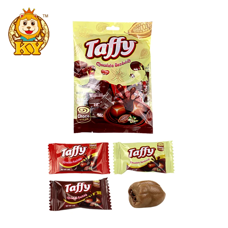 Wholesale Custom Chocolate Flavor Toffee Milk Candy Chewy Soft Gummy Candy