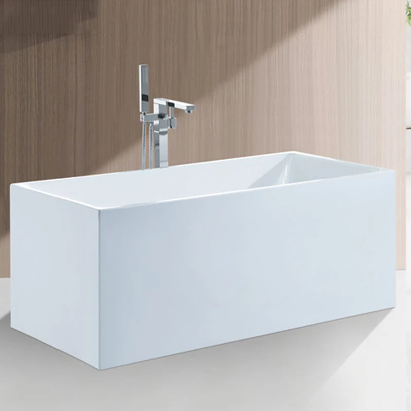 Small Modern Hotel Project Bathroom One Person Soaking Bath Tub Acrylic Freestanding Bathtubs