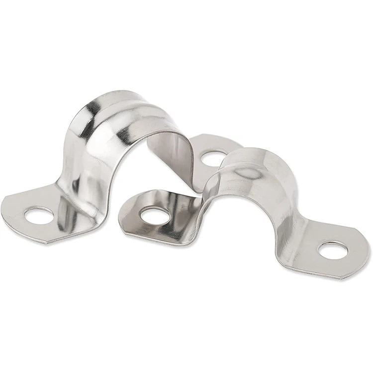 Factory price galvanized pipe clamp premium quality saddle clip U pipe hose clamps hot sale U shape omega clamp