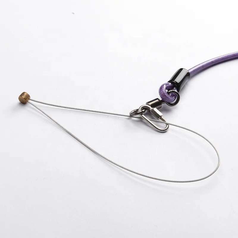 Aloft work coil tool lanyard safety stainless steel coiled steel cable spring tool tether retractable tool lanyard