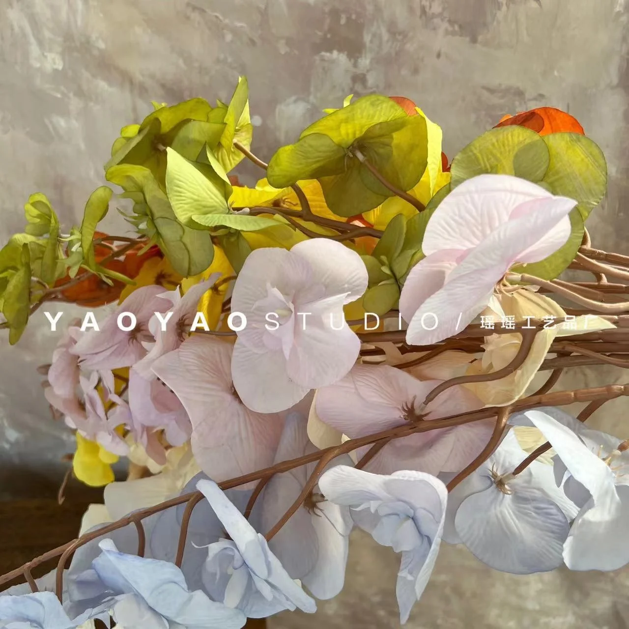 12 Orchid Phalaenopsis simulated Flowers Green Plant Wedding Arrangement for Auditorium Roadside Home Ornaments