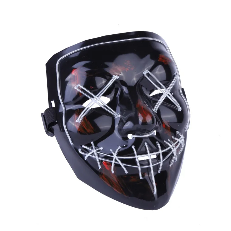 Hot Selling Neon Party Mask LED Rave Mask Halloween scary horror purge party led mask
