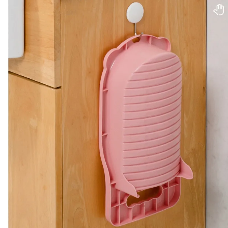 Portable Laundry Washing Board with Handle Washing Scrub Board Non-skid Clothes Scrub Boards Clothes Cleaning Tools for Home