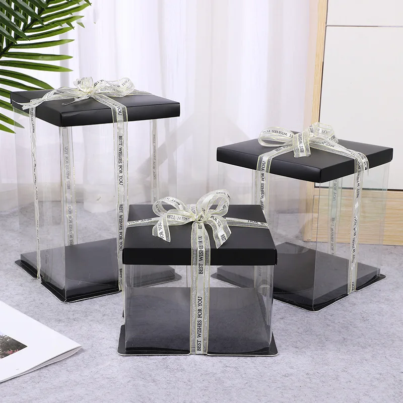 wholesale oem high quality 6inch 8inch printed designer box cake  box