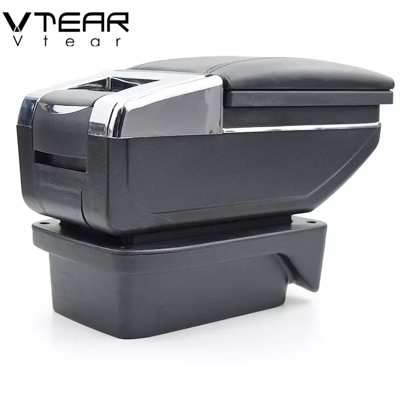 Vtear Armrest Interior Center Console Storage Box Arm Rest Car-Styling Decoration Accessories Parts organizer For toyota verso