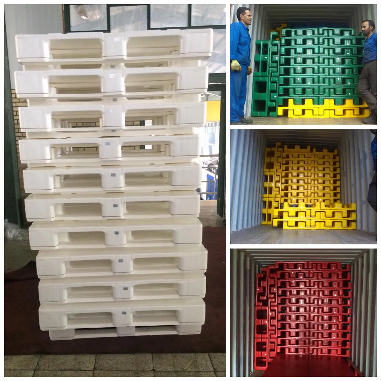 HDPE or PP 1200-1000 Heavy Duty  Rack Load 1 T  3 Runners Bottom Forklift Truck Plastic Pallet
