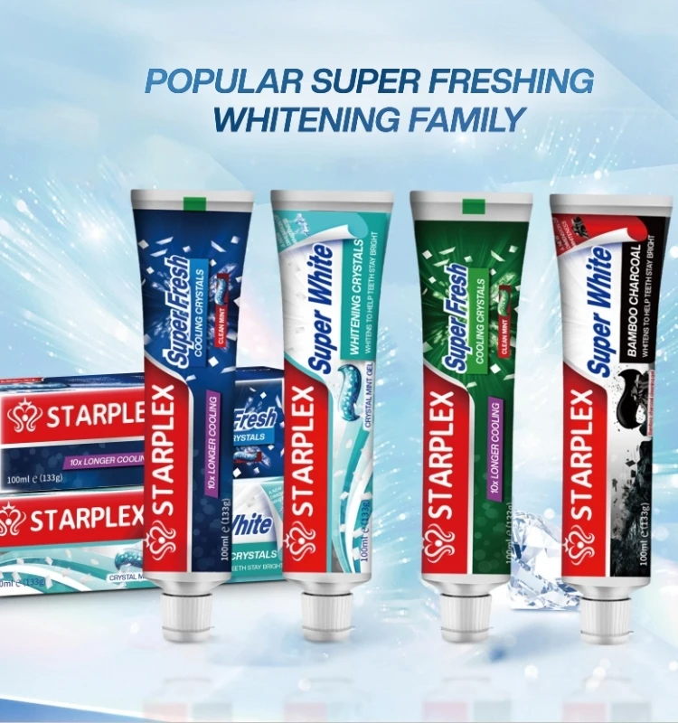 Super White Bamboo Charcoal Toothpaste Gel for Home and Hotel Use Helps Teeth Stay Bright and Clean