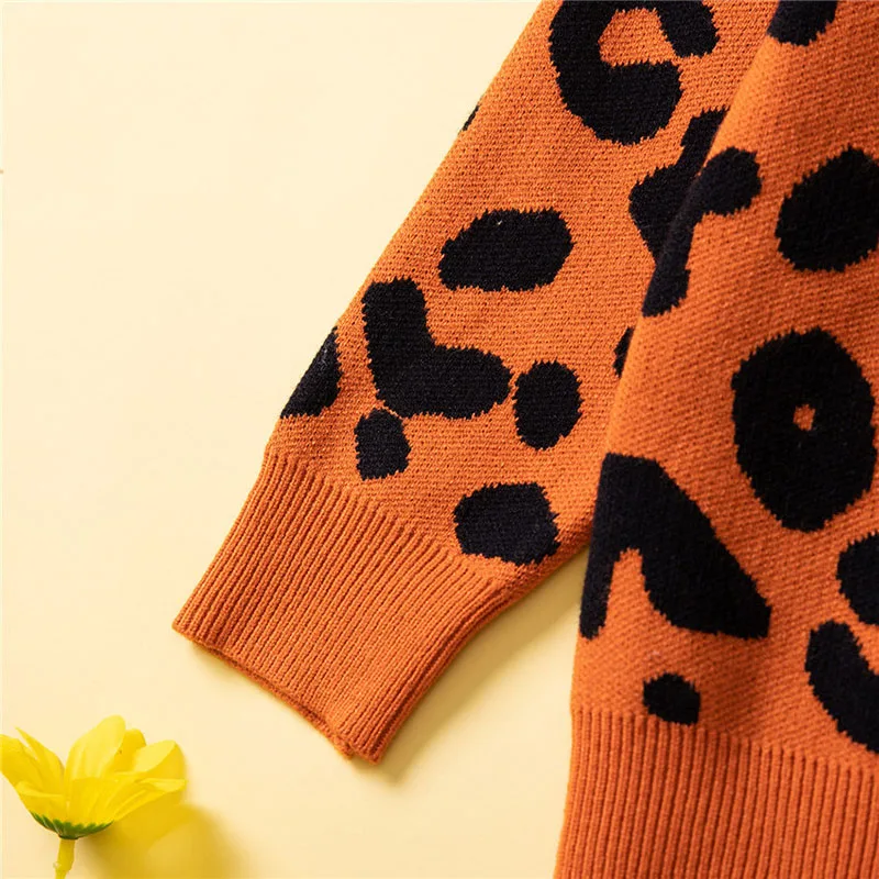 Wholesale autumn floral print coats for girls long sleeve fashion cardigan children sweaters