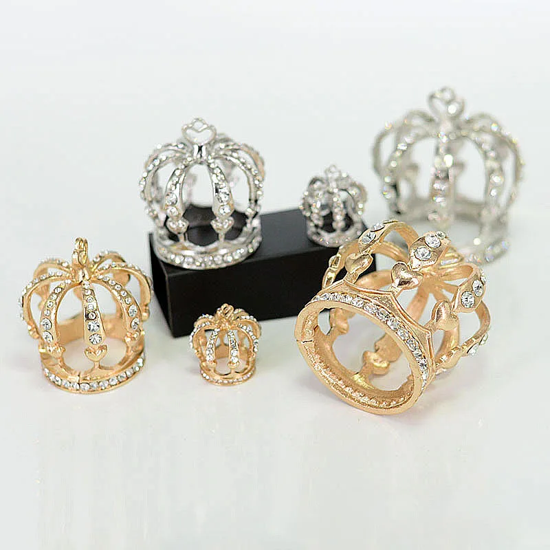 Decorative party tiaras full round crowns small mini metal tiara birthday cake crown