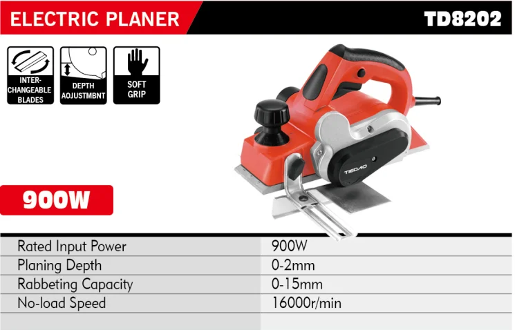 TIEDAO 8202 Cost-Effective Modernization 220V Electric Wood Electric Planer  82mm planer