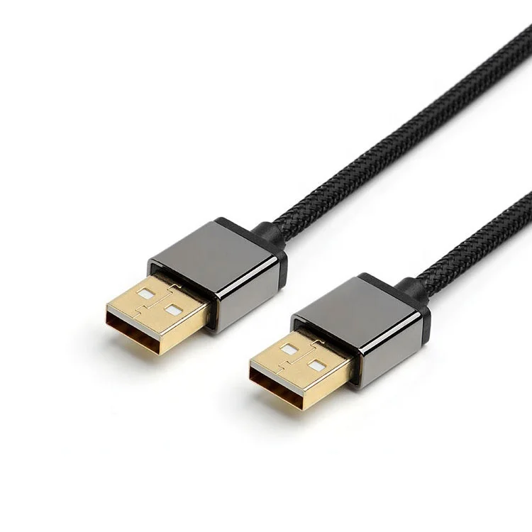 USB 2.0 A Male to A Male Cable Cord with Nickel Plated Connector for Hard Disk Drive Box, DVD Player, Laptop Cool