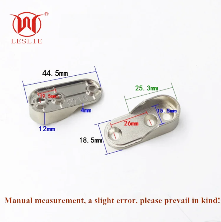 Factory price closet tube holder wardrobe hardware hanging clothes Oval Closet Rod End Supports