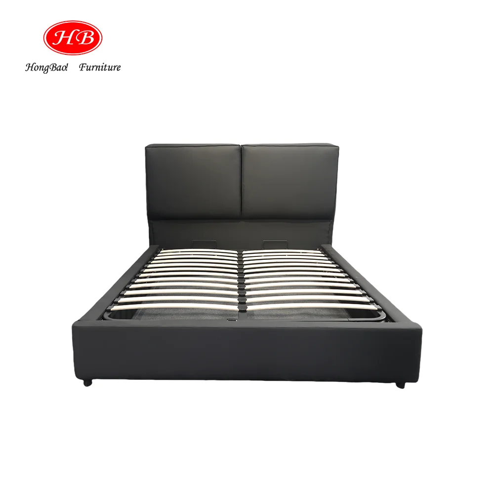 Fast Delivery Hotel Apartment Raised Bed Frame Sturdy Metal Storage Bed Frames With Storage Space