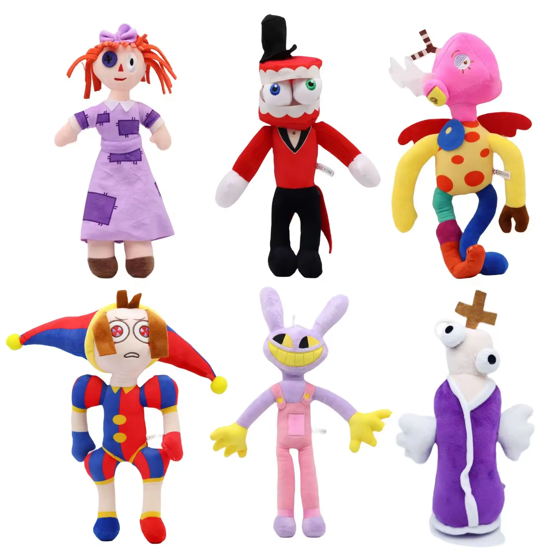 Wholesale Kawaii Unisex the Digital Circus Soft Stuffed Plushie Animation Role Clown Plush Toy for Birthdays
