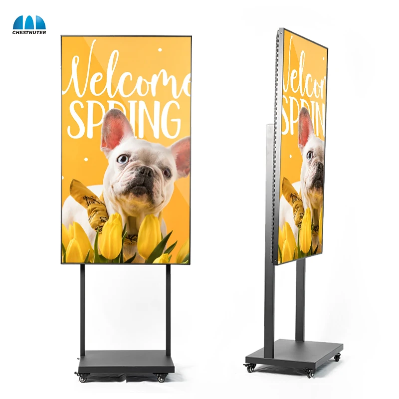 43 Inch Semi-outdoor Poster AD Players Window Facing Hanging Display LCD TV Screens Digital Signage