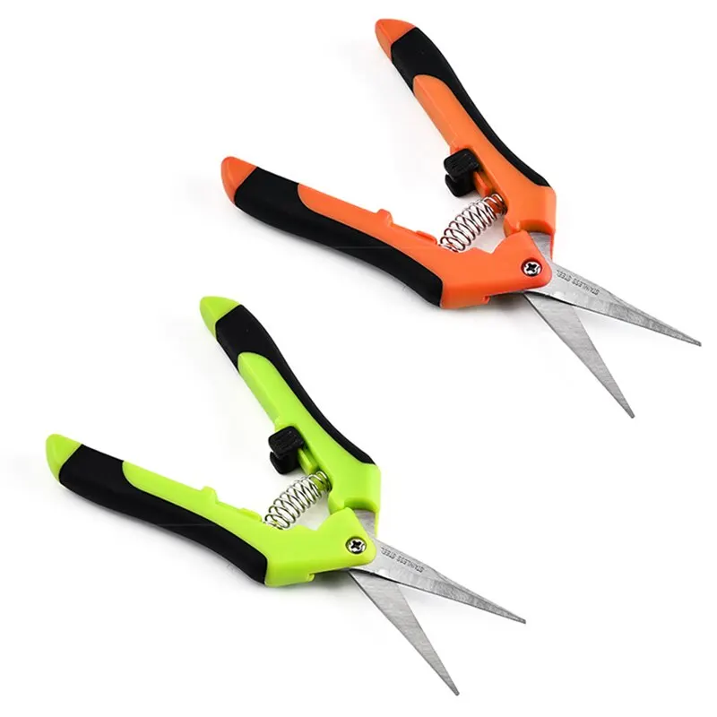 Wholesale TPR Handle Stainless Steel Blades Garden Pruner Fruit Trimming Grape Cutting Scissors