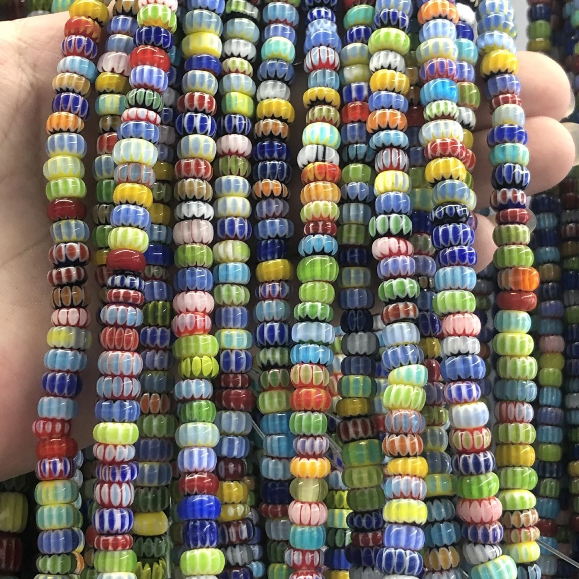 Hot Selling Handmade Mix Colors 4mm/6mm/8mm Chevron Spacer Beads for Diy Jewelry
