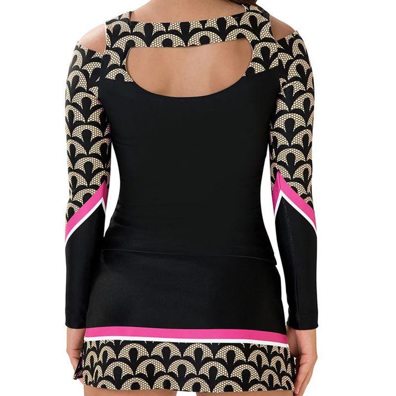 OEM sublimated cheerleading uniforms short top with a skirt
