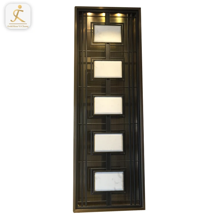 Custom Commercial Lattice Design Room Divider Partitions Laser Cut Decor Partition Board with Marble