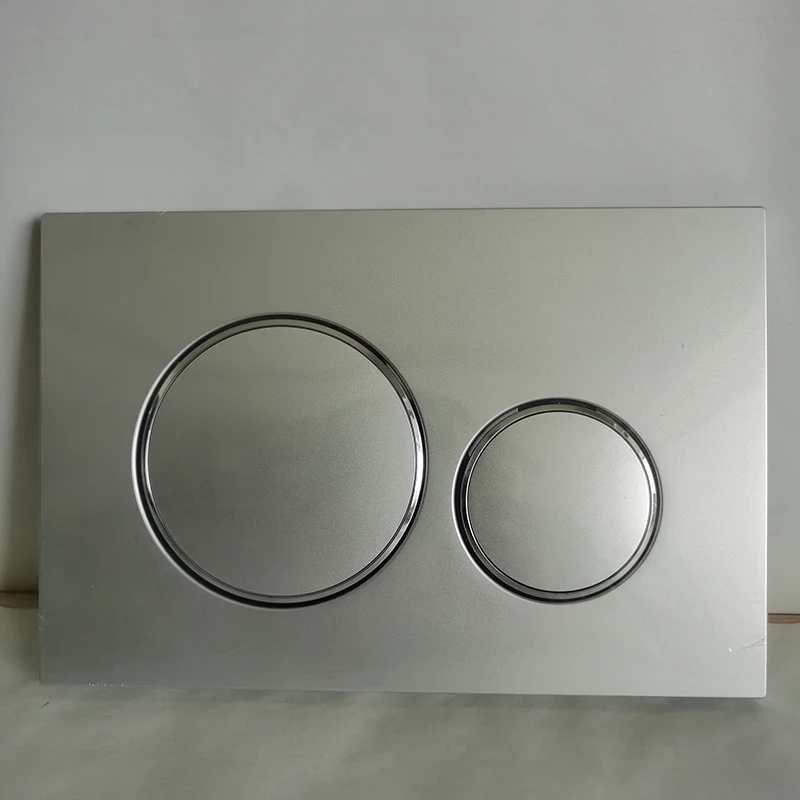 Custom chrome dual flush button for toilet hidden tank wall mounted flush valve