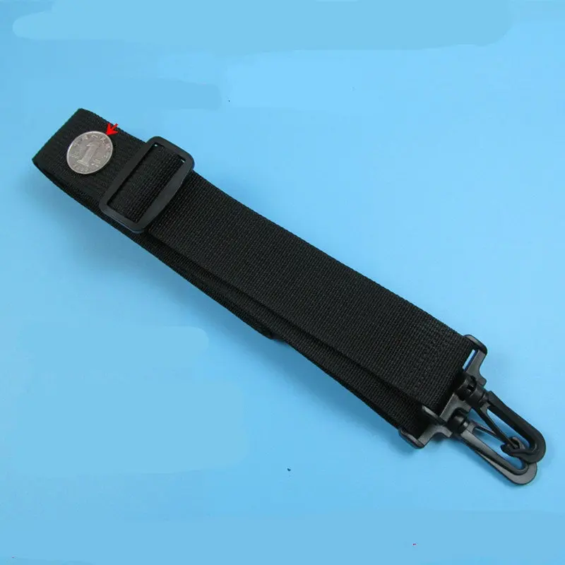 High quality pure black wide shoulder bag shoulder strap