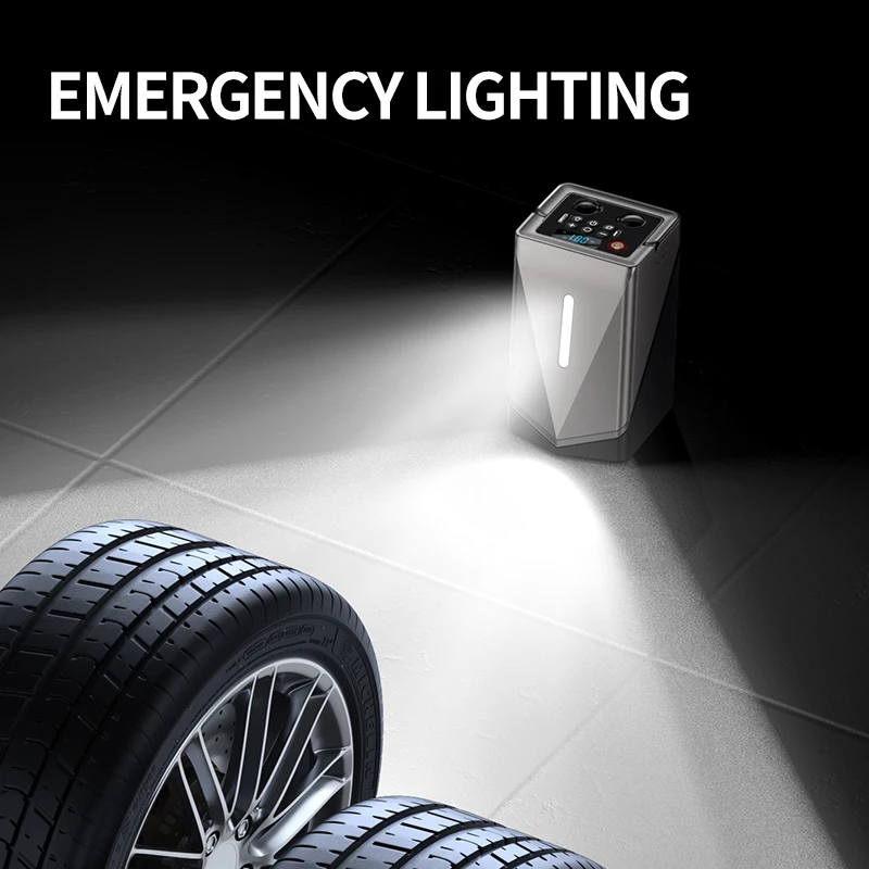 2024 new Wireless portable Rechargeable Multi-function Tire Inflator  Car Jump Starter blower All-in-One Machine