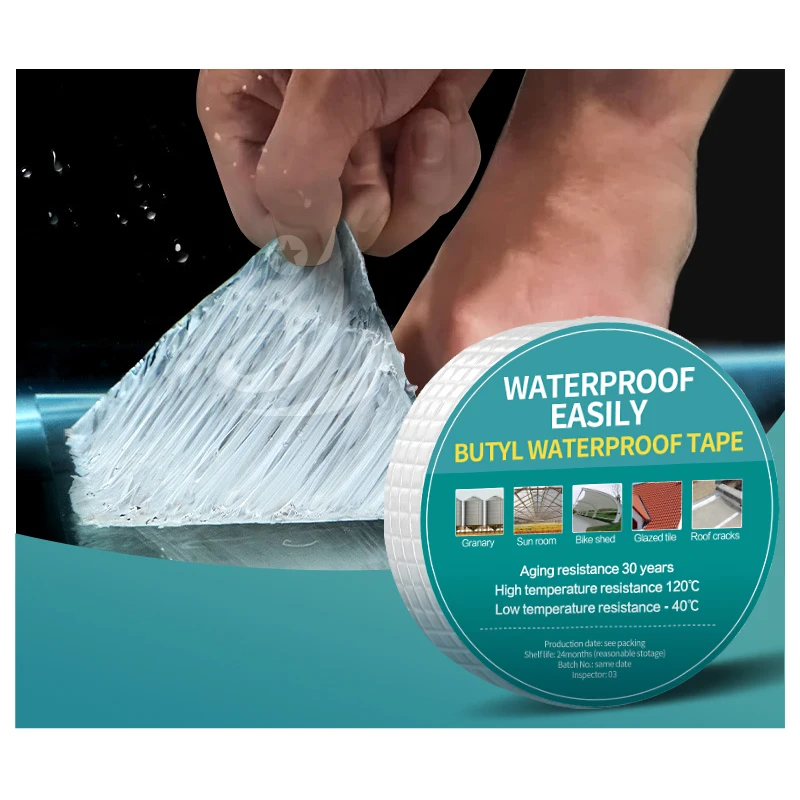 Waterproof Self Adhesive butyl Rubber Tape Super Sticky Aluminum Foil butyl tape waterproof