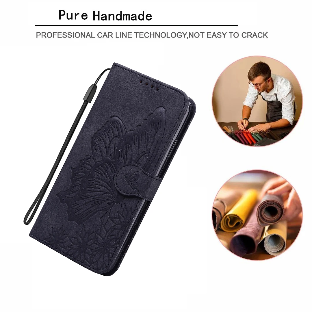 Handmade Genuine Leather Phone Case Classic Business Thin PU Protective Cover for redmi note 9 pro