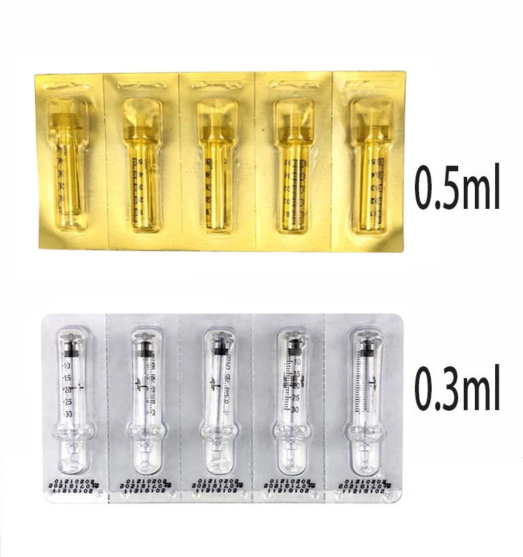 
0.3ml 0.5ml Painless Ampoule Anti-wrinkle Meso ampoule for Hyaluronic Pen 