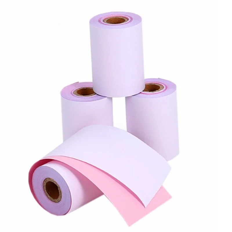Wholesale High Quality Wood Pulp Carbonless Paper Roll 76x76mm Non Carbon Self Copy Paper Roll