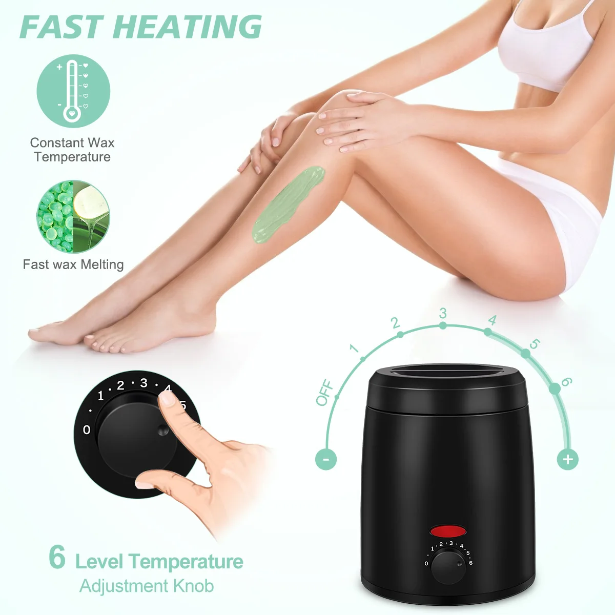 Wax Warmer Hair Removal Beauty Kit Pot Depilatory Paraffin Machine Waxing Beans