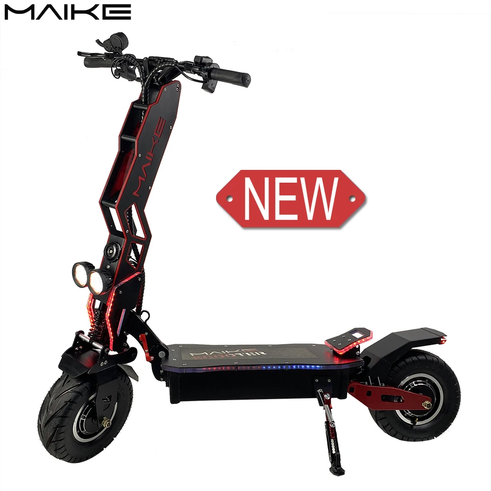 Maike MKS 60V 40ah 130KM long range dual motor 13 inch offroad fat wheel folding electric e scooters for adult