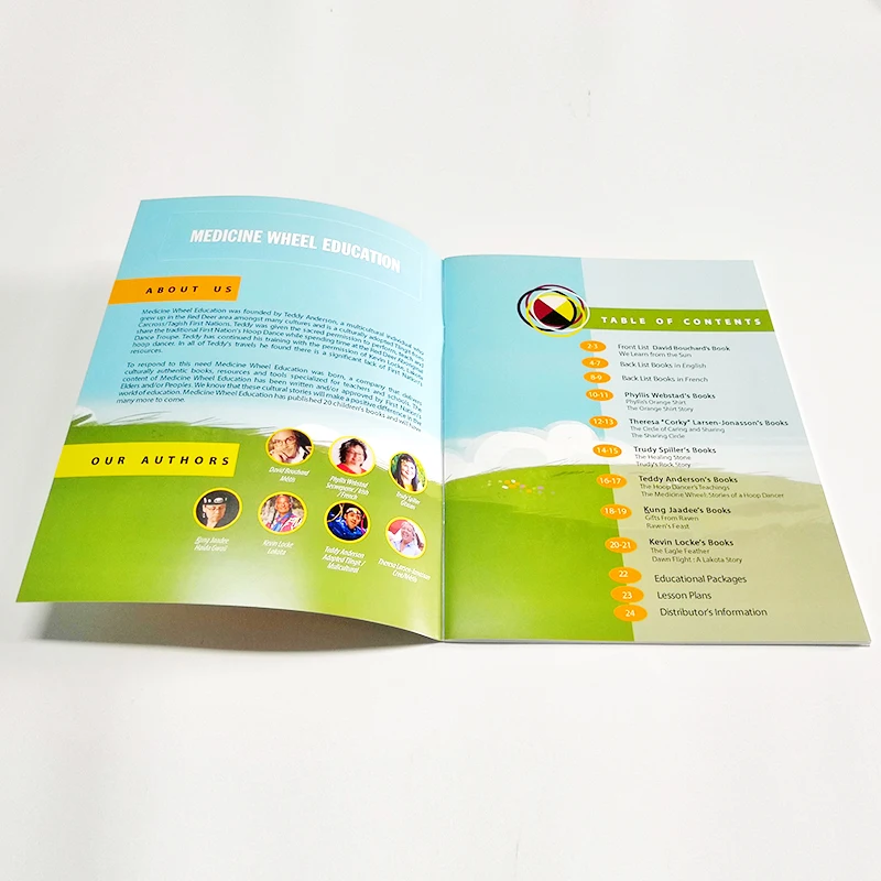 Medicine Wheel Education Catalogue Customization Flyer Catalog Booklet Brochure Printing