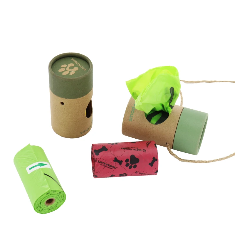 Eco-friendly Dog Poop Bag Dispenser Recyclable Dog Poop Bag Holder with Leash Clip Hands-Free Leash Poop Bag Holder with Straps