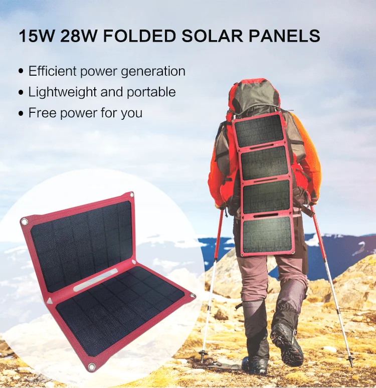 Lamination Monocrystalline Solar Portable Folding Solar Panels 30W 60W 100W ETFE Solar Panel with USB