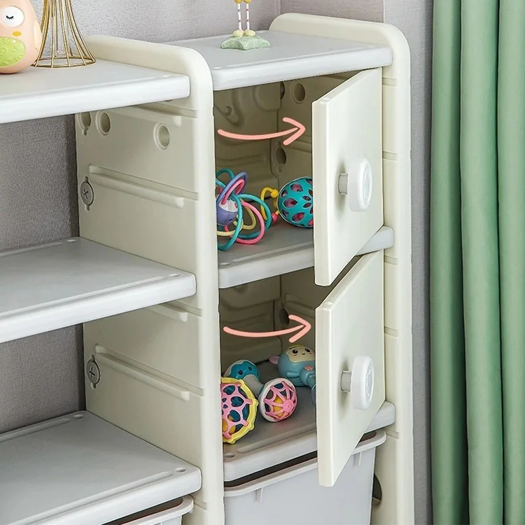 Вместительная Автомобильная игрушечная полка, книжные полки, органайзер, детские шкафы, стеллаж для хранения, пластиковые детские шкафы