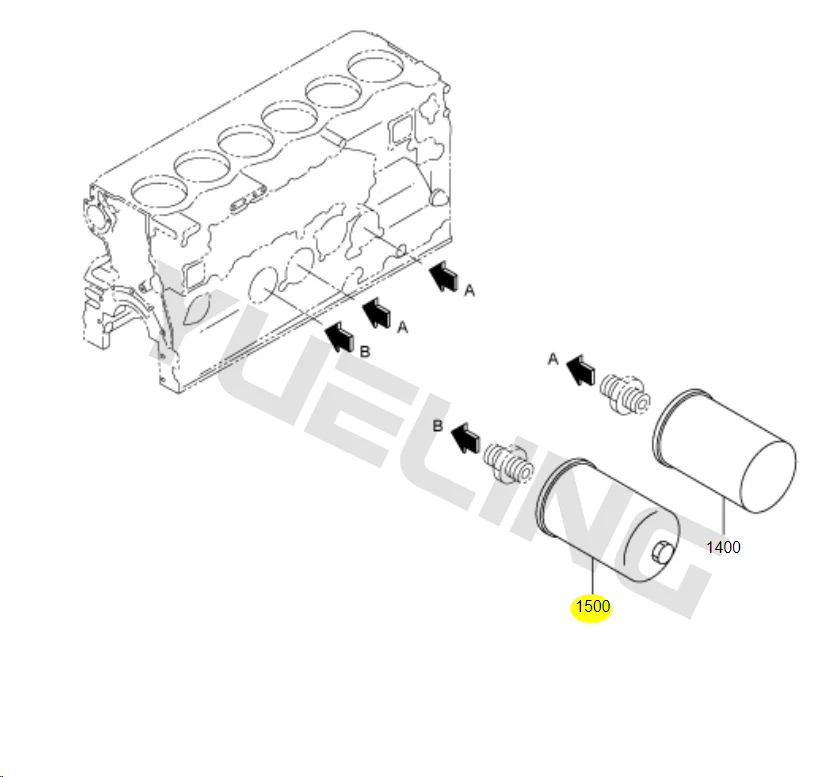 35A40-11800 Oil Filter FOR MITSUBISHI S6R S6A3 S6B3 S12H S12A2 PTA MPTA MPTK ENGINE Repair maintenance and replacement