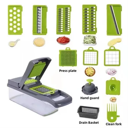 Multifunctional 16 In 1 Fruit Vegetable Onion Slicer Dicer Spiralizer Shredder Hand Graters Vegetable Chopper Cutter