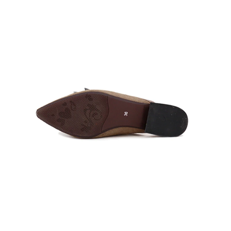 Guangzhou Custom Slides Slipper New Models Genuine Leather Ladies Flat Casual Slip On Women Shoes