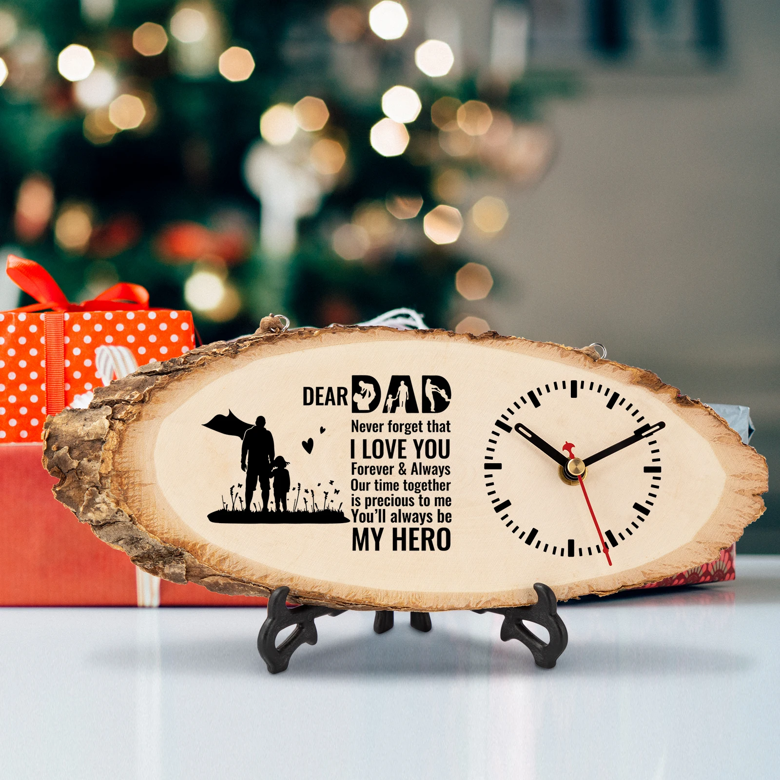 Fathers day gifts Birthday gift DIY Wooden Crafts Wood Wall Clocks modern minimalist wall clock for Wall Decoration