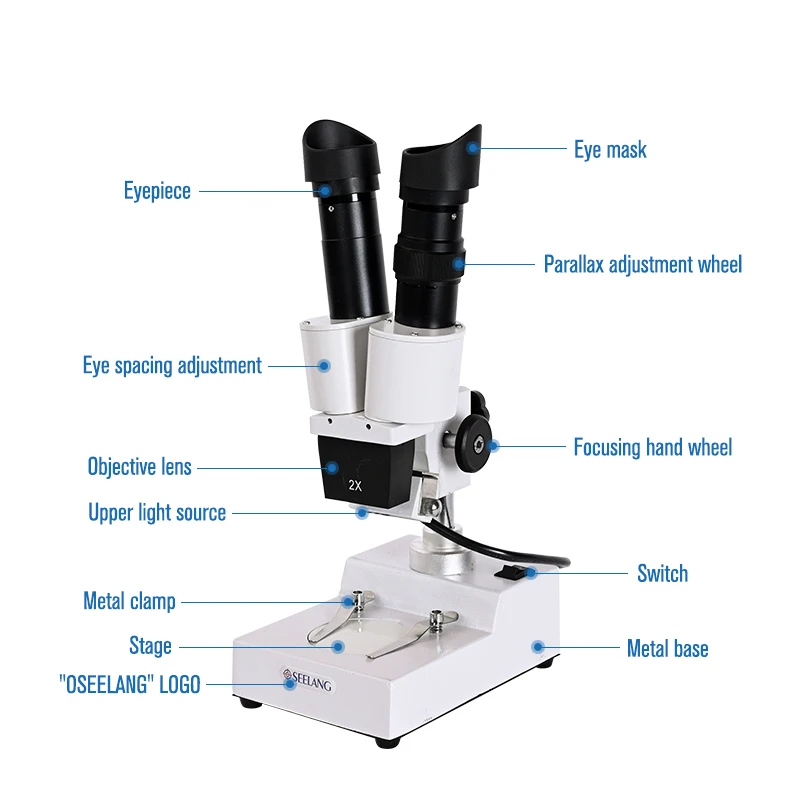 Zoom 20x 40X Soldering Binocular stereo microscope up/down LED light smartphone phone repair PCB industrial OSL-503
