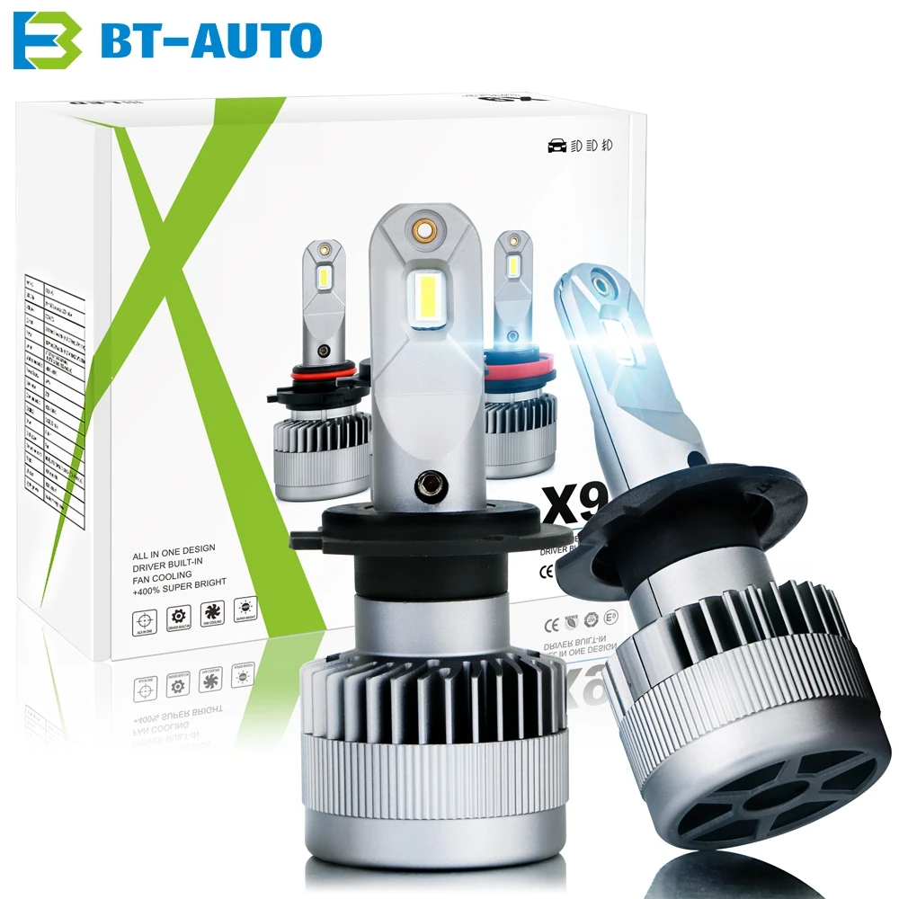 BULBTEK X9 H7 led headlight led high power led headlight bulb h7 wholesales car led lighting fog lamp