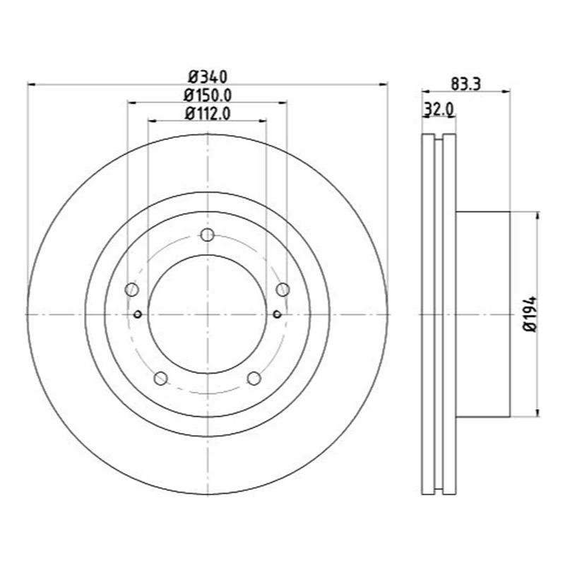 43512-60180 The manufacturer provides automobile parts front brake disc For TOYOTA Land Cruiser UZJ200 LEXUS LX570