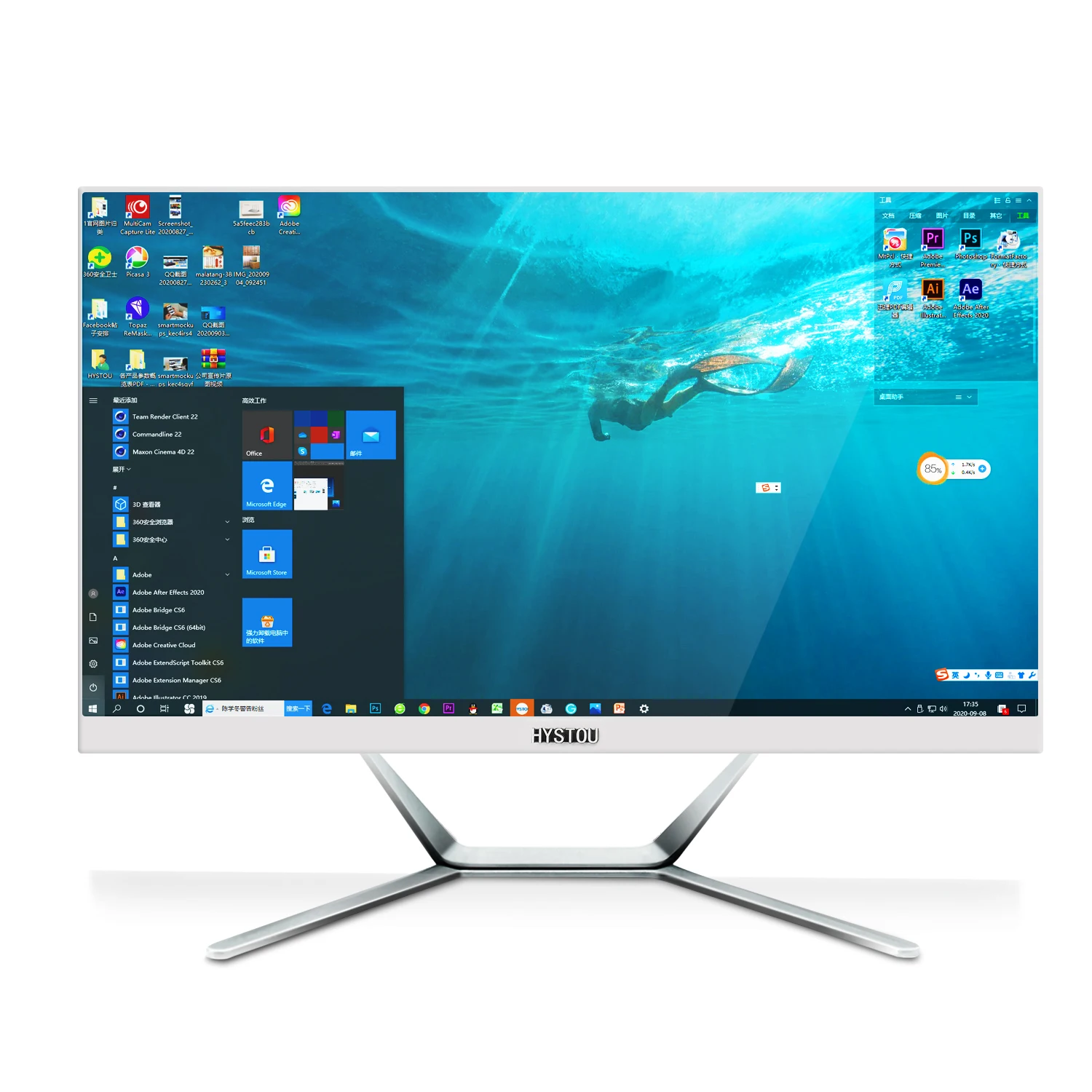 21 5 дюймовый игровой настольный компьютер i5 8G RAM 256G SSD Профессиональный Компьютер Allinone