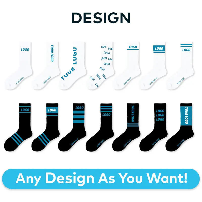 OEM Personalized Design Your Own Compression Ankle Crew Grip Designer Men Unisex Sport Sox Cotton Logo Custom Socks With Package