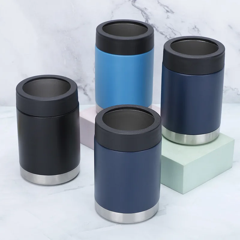 12oz Double Wall Stainless Steel Beer Bottle Insulated Can Cooler Slim Wine Beer Can Cooler Holder