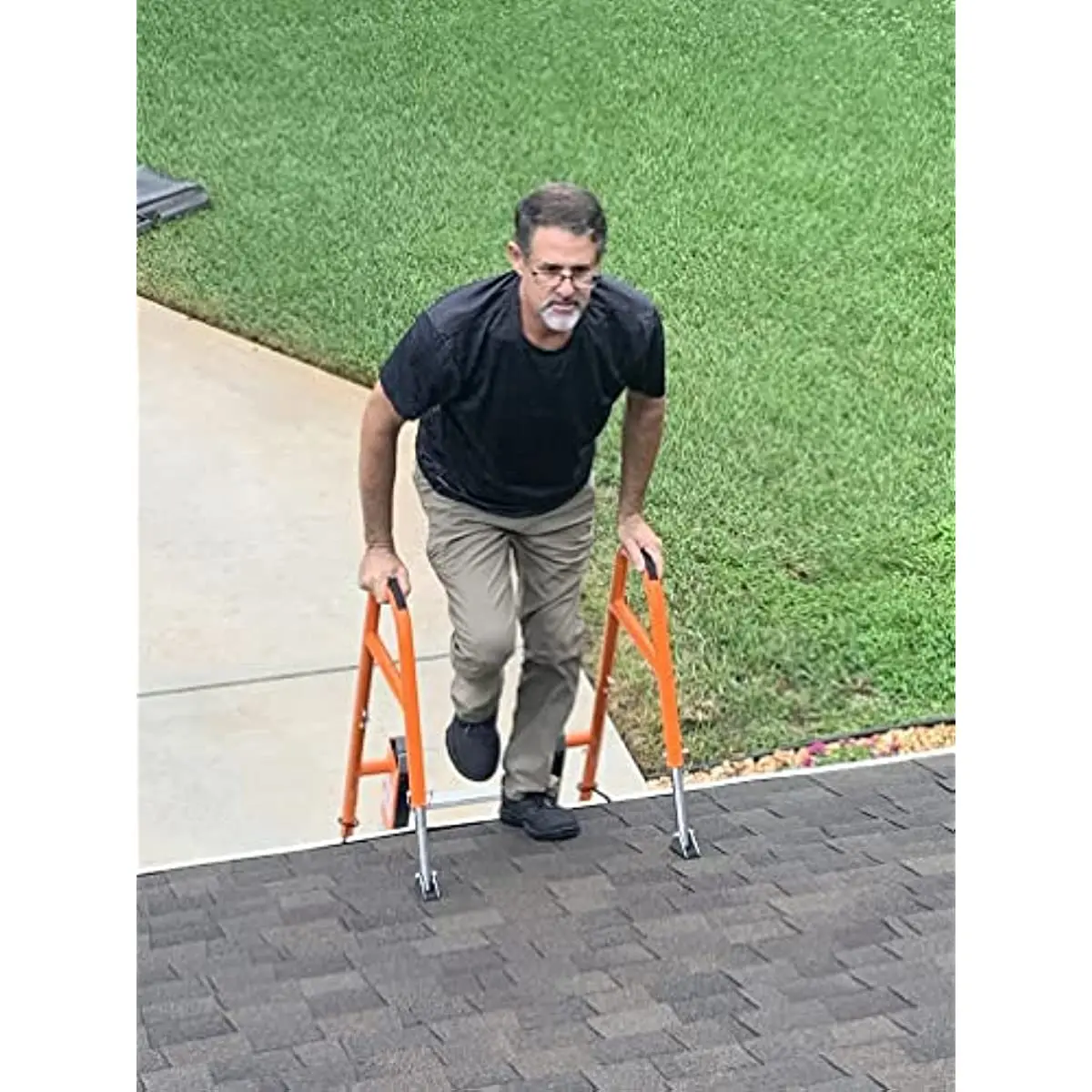 High Carbon Steel 2 pcs Ladder Tools For Roof  Work  Accessories Orange Ladder Stabilizer