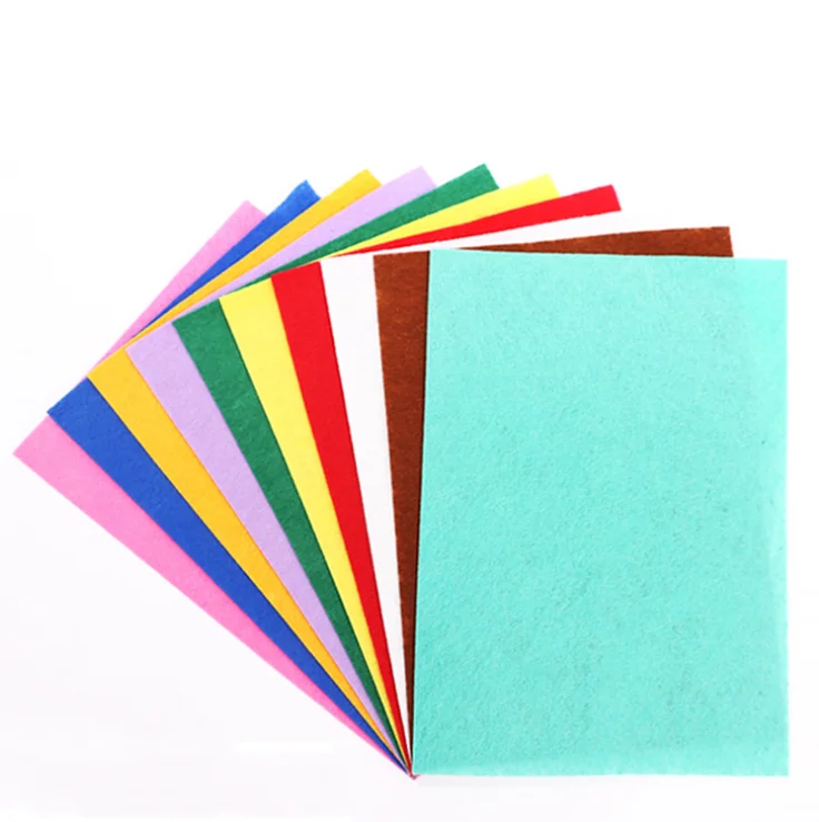 Экологически чистый 100% полиэстер Войлок нетканый материал Мягкий тканевый Лист нетканый/ткань